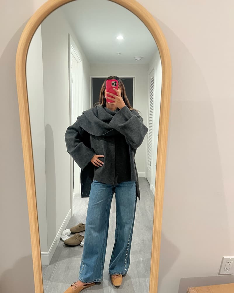 Zara Viral Scarf Jacket - Image 2