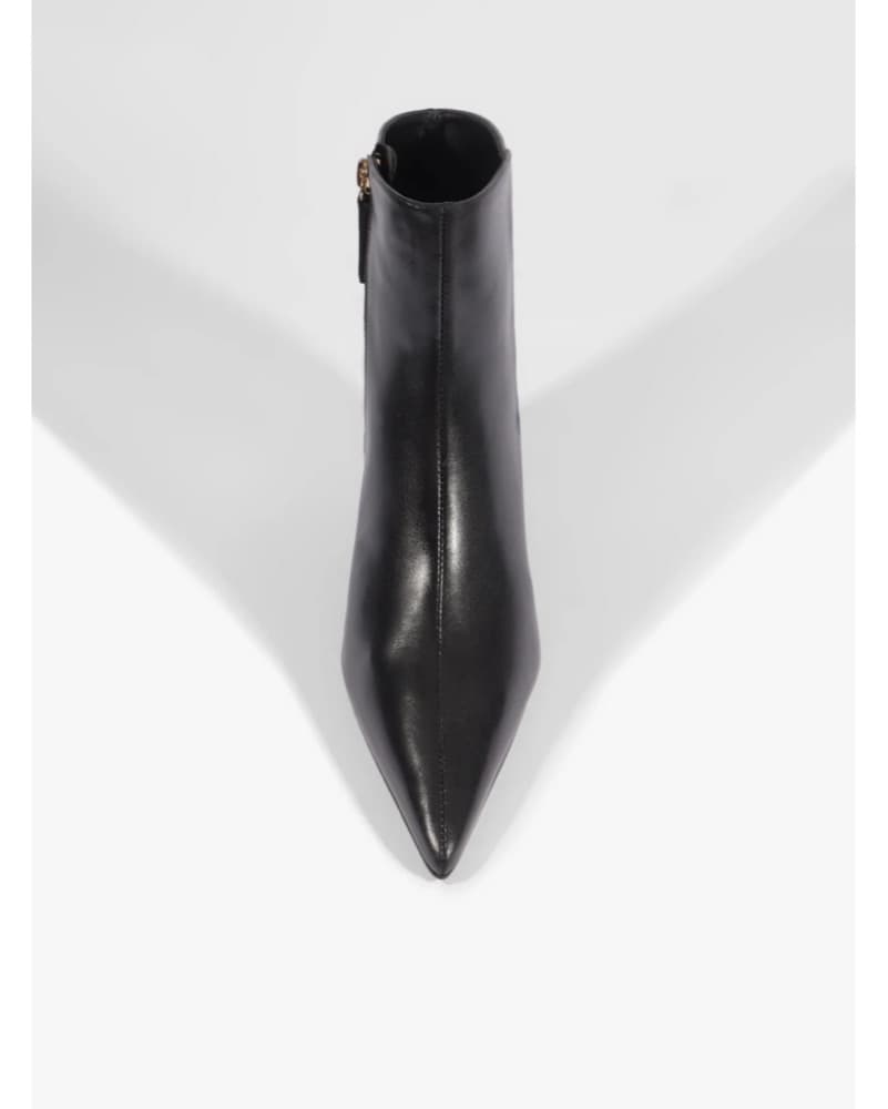 Sleek Black Leather Ankle Boots - Image 5