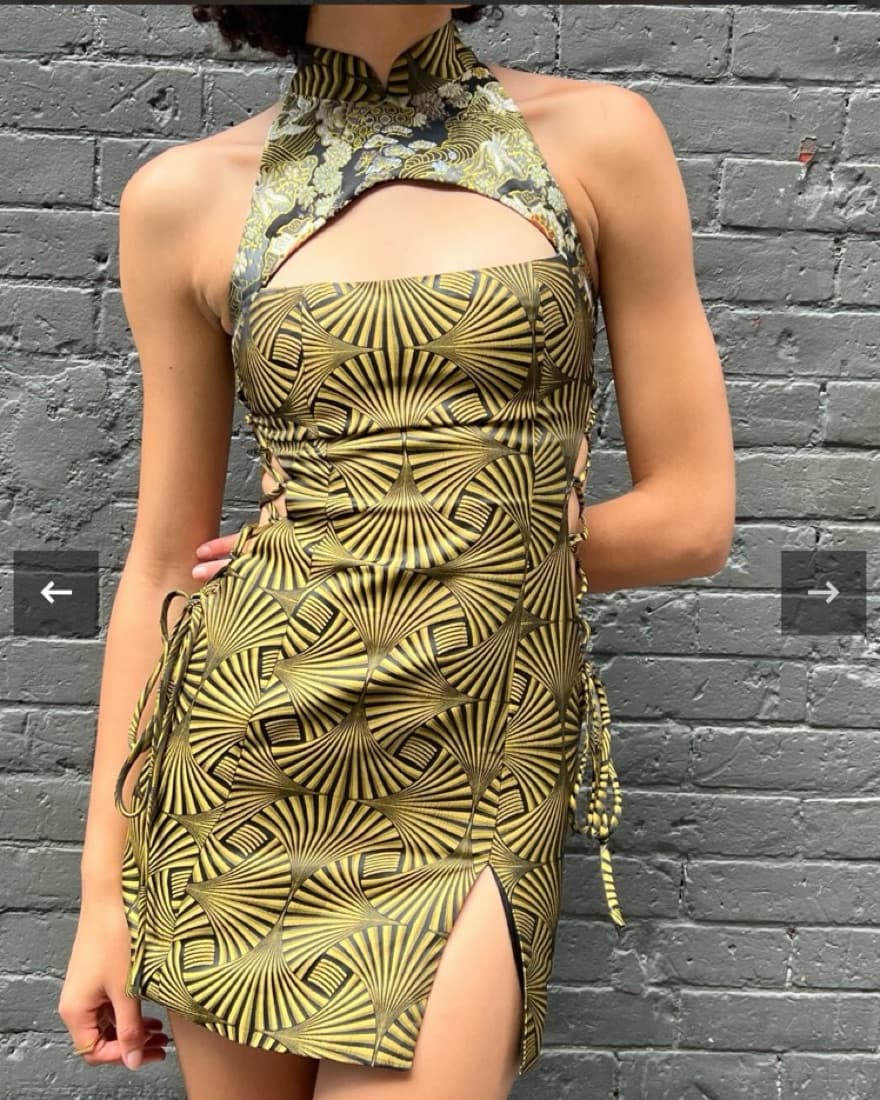 Kim Shui Halter Mini Cutout Dress - Image 1