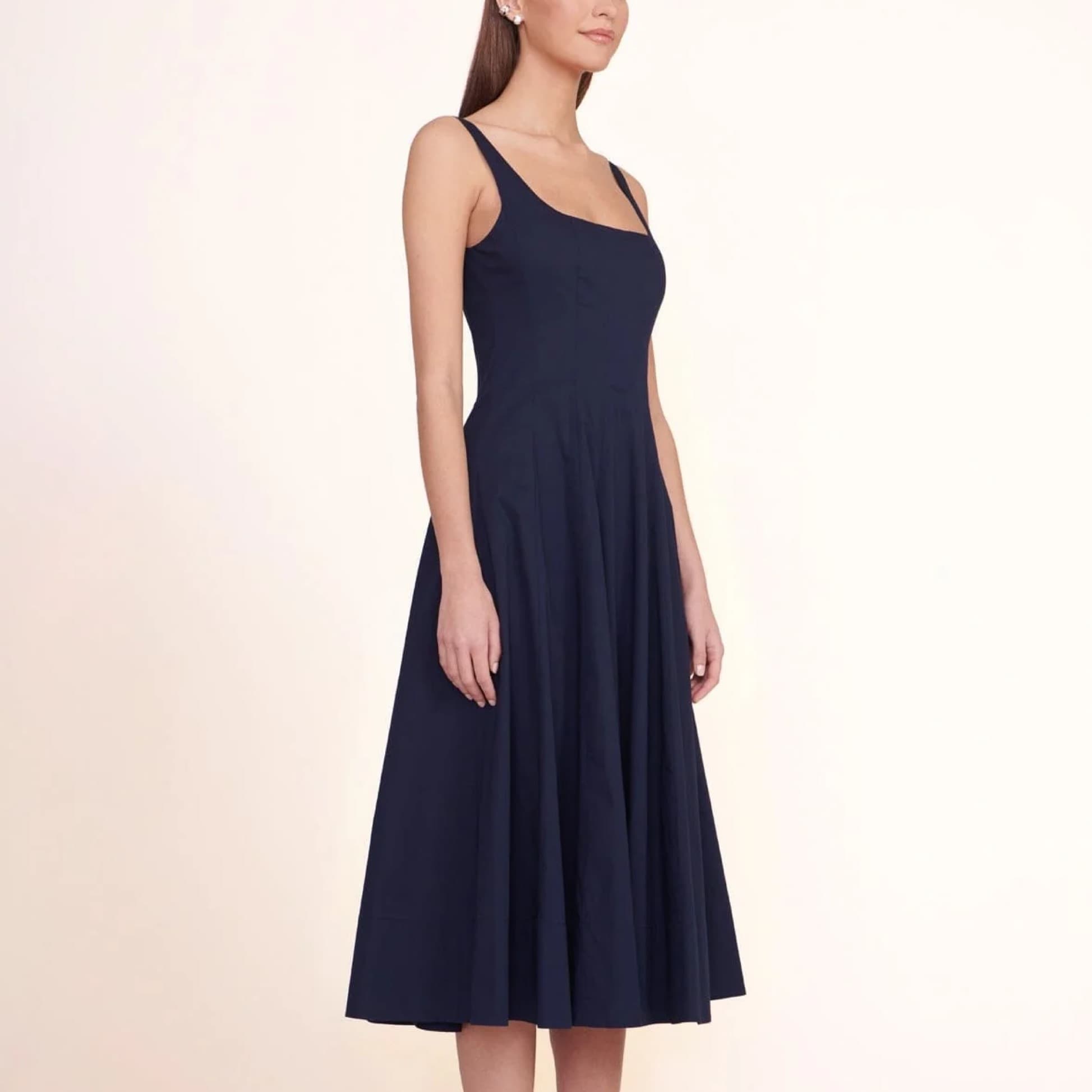 Staud Wells Navy Dress - Image 2