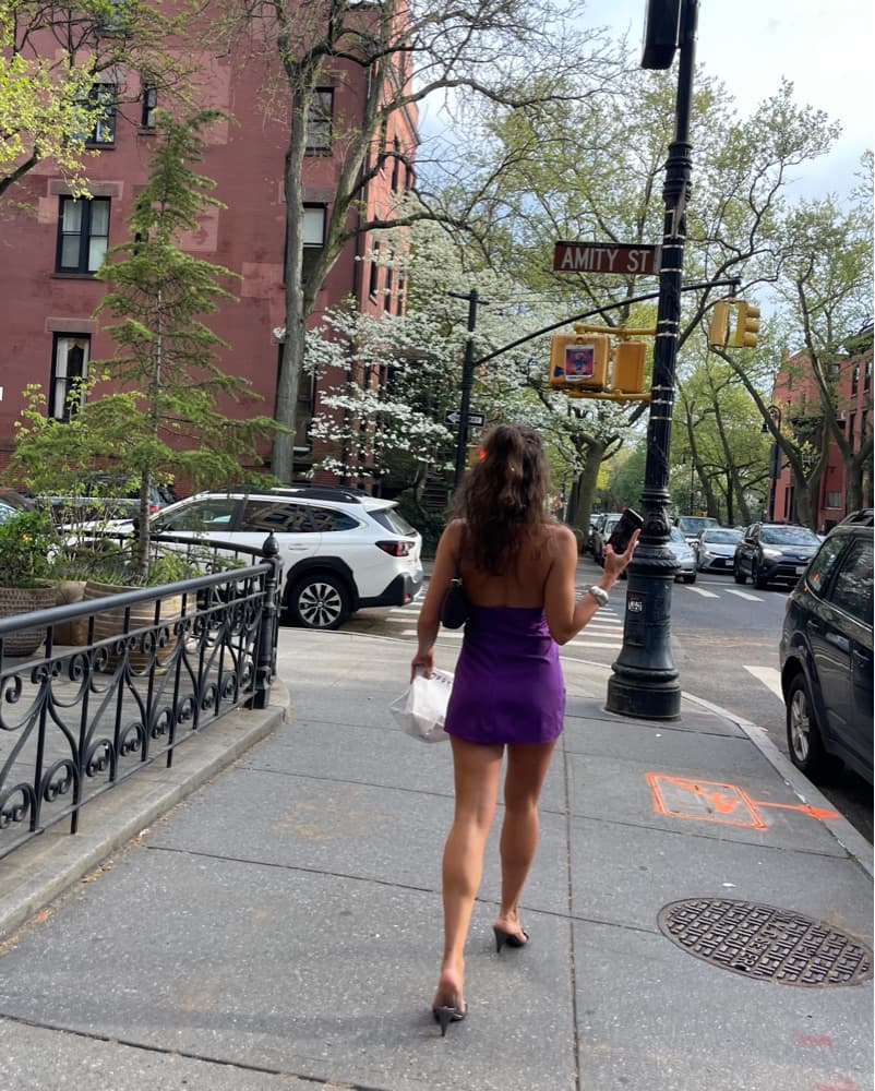 Yves Saint Laurent Purple Halter Dress - Image 5