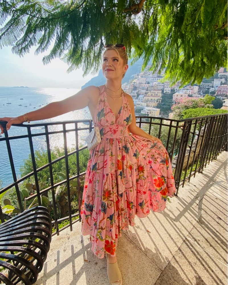 Pink floral dress - Image 2