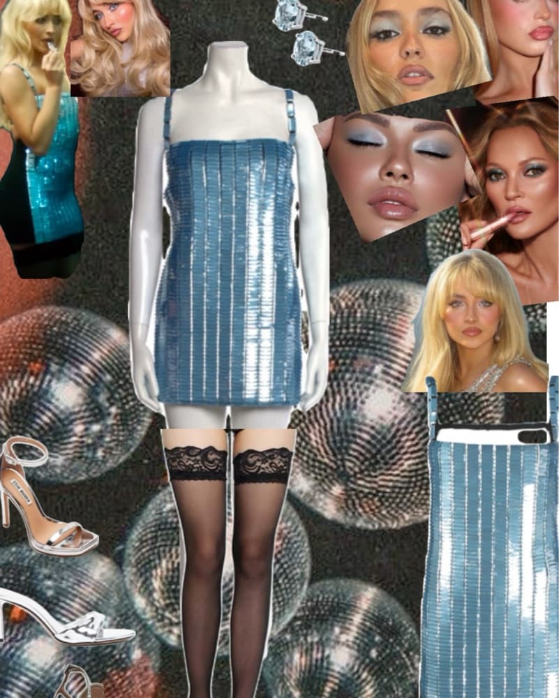 Sabrina Carpenter Attico Blue Mini Dress - Image 3