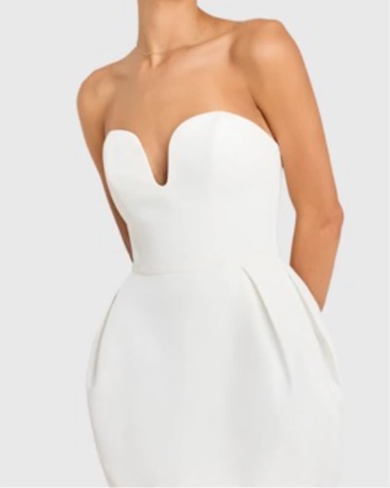Amanda Uprichard White Mini Dress - Image 2
