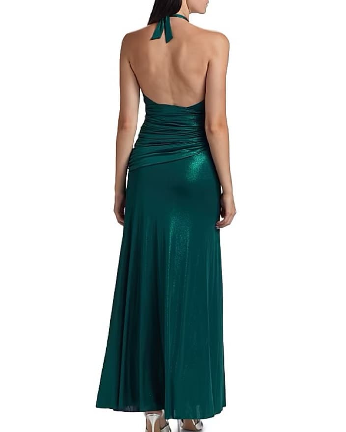 $795 PatBo Metallic Draped Dress - Image 3