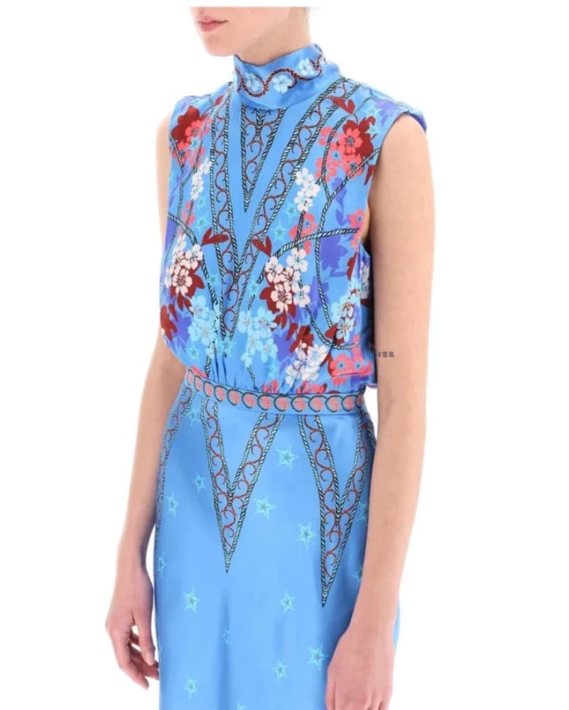 Saloni Fleur Midi Blouson Dress  - Image 3