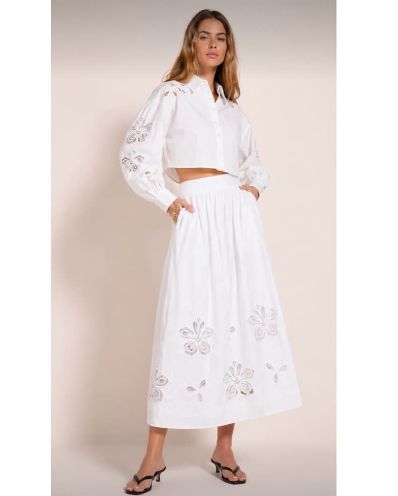  White Embelished Midi SET - Image 1