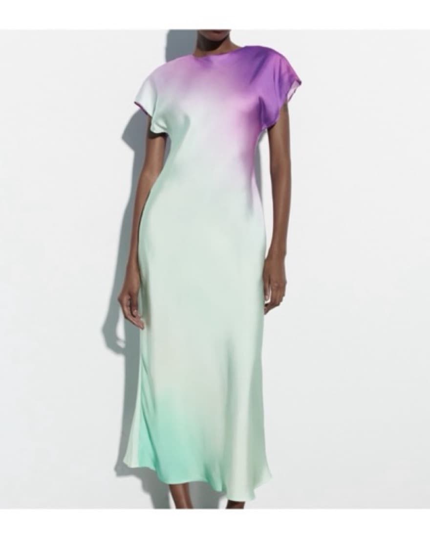 Purple & Teal Ombre Dress - Image 1