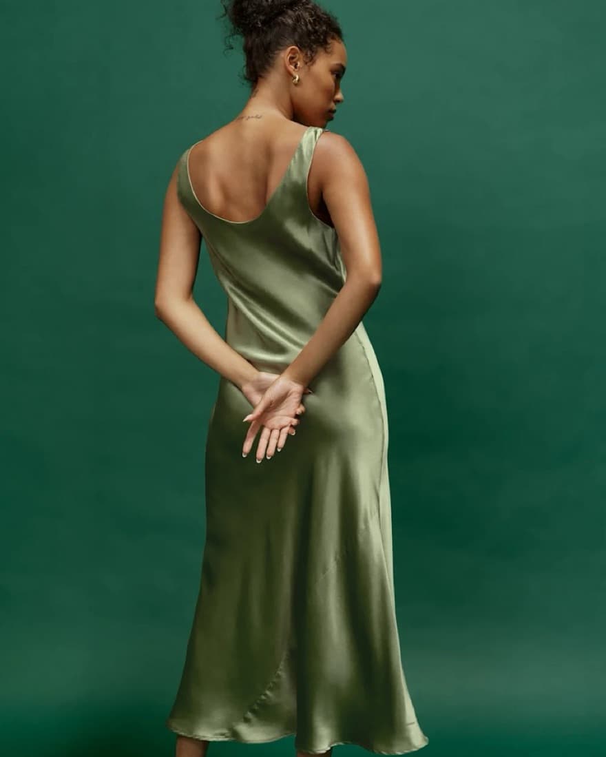 Reformation Bryn Silk Dress - Image 2