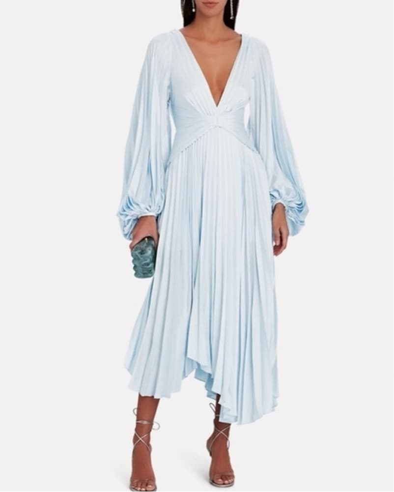 Acler Palms Dress Sky Blue  - Image 1