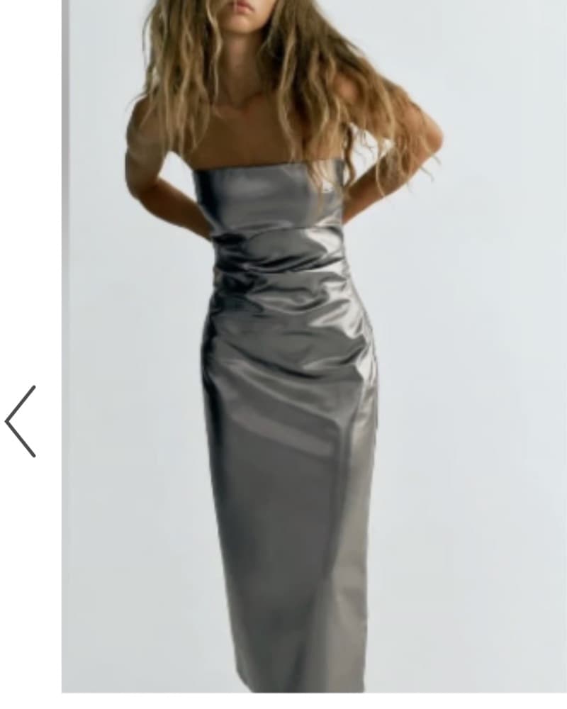 Metallic Strapless Dress - Image 3