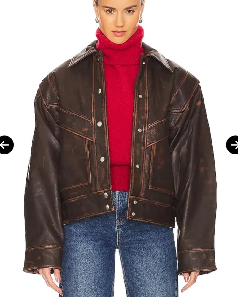 GRLFRND Jayden Distressed Leather Jacket - Image 1