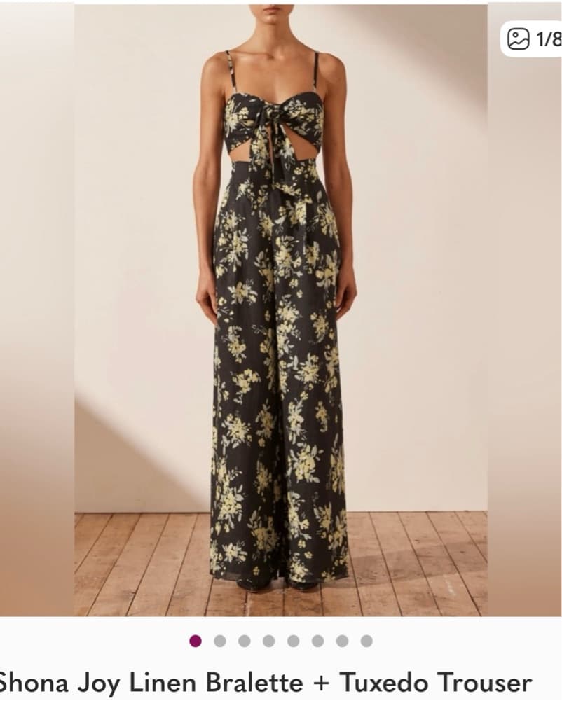Shona Joy Linen Bralette + Tuxedo Pant - Image 1