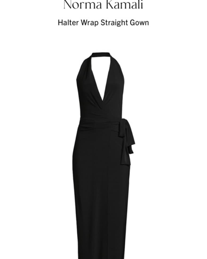 Norma Kamali Halter Wrap Gown - Image 2