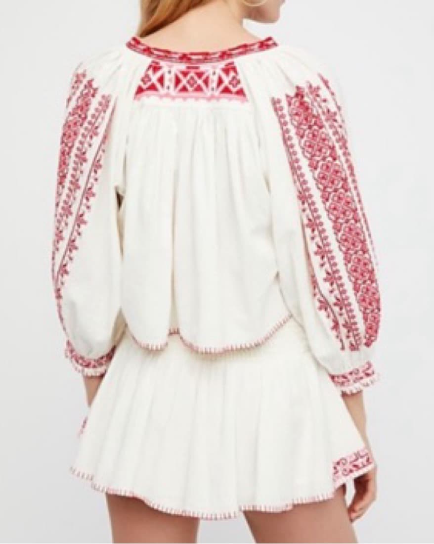Free People Embroidered Shorts Set - Image 2