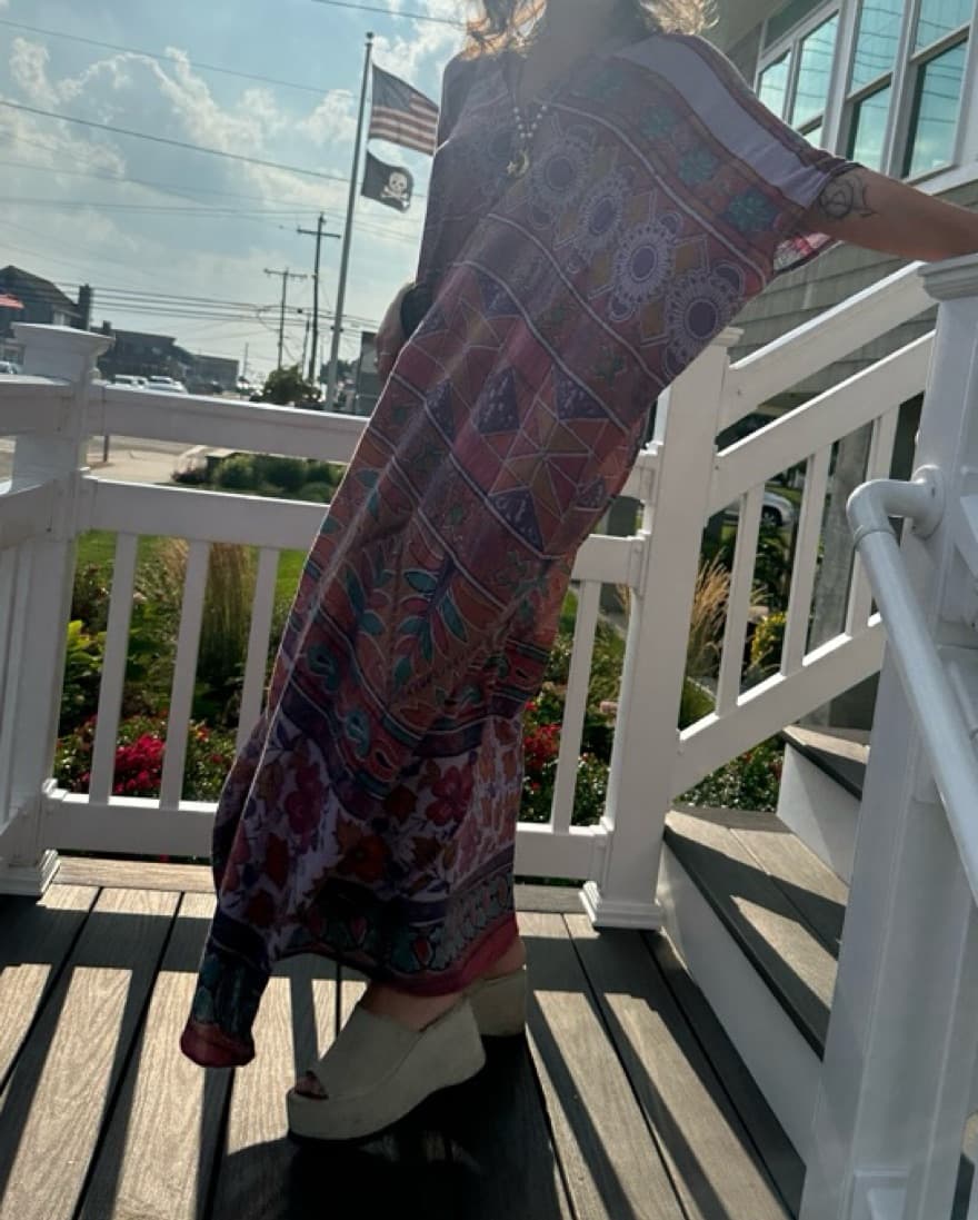 1970s Bold Bohemian Caftan - Image 3