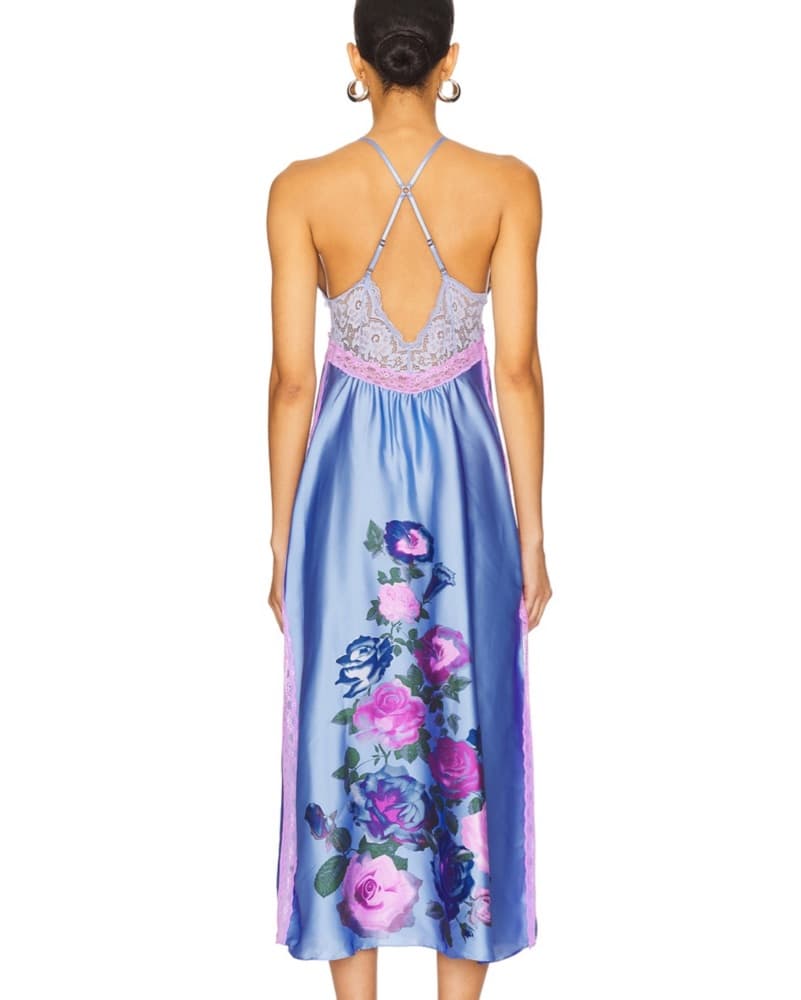 Free People Blue Floral Dress - Image 2