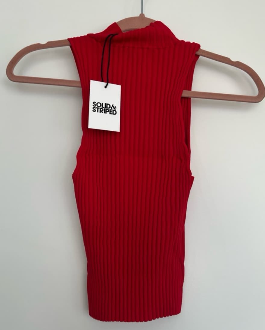 Solid&Striped Sylvie Ribbed Button Top - Image 5