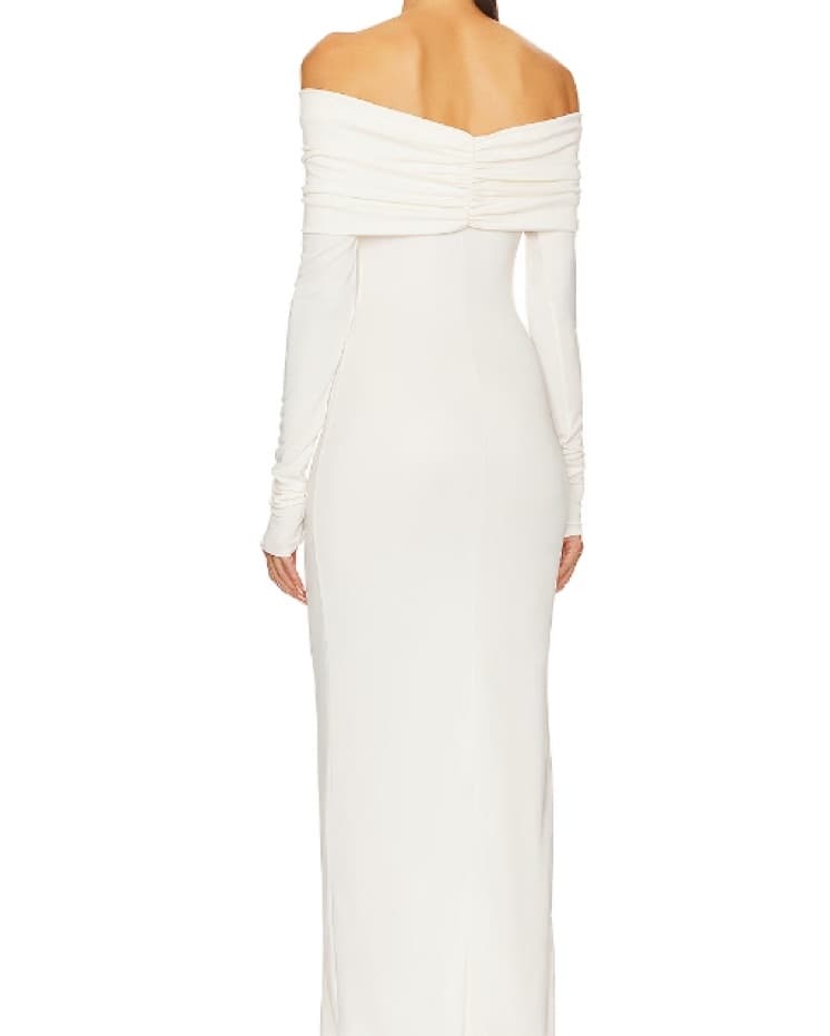 Matte Jersey Off Shoulder Maxi Dress - Image 3