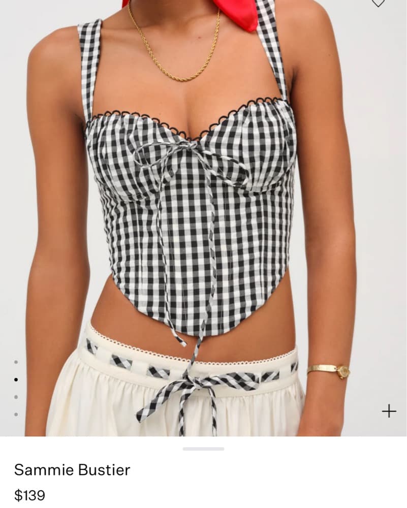 Gingham Bustier - Image 1