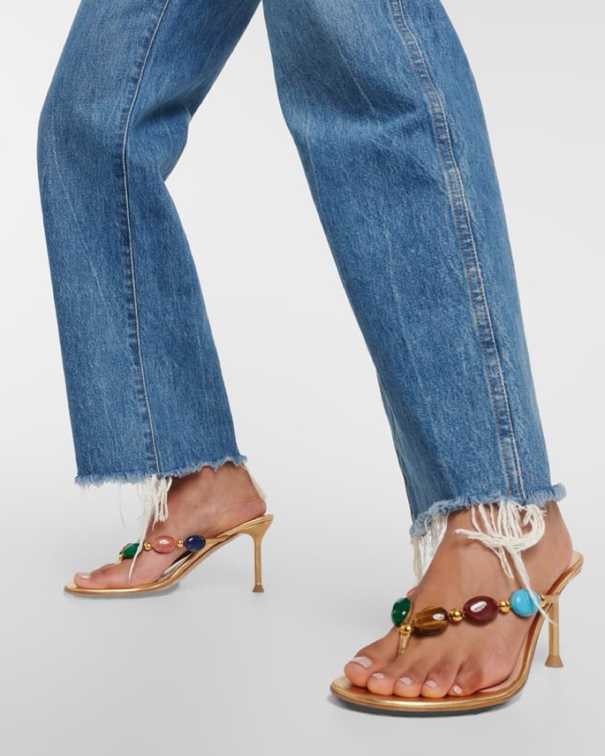 Gianvito Rossi Beaded Heels - Image 4
