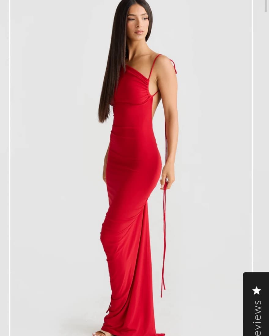 Red Melani The Label Backless Dress - Image 5