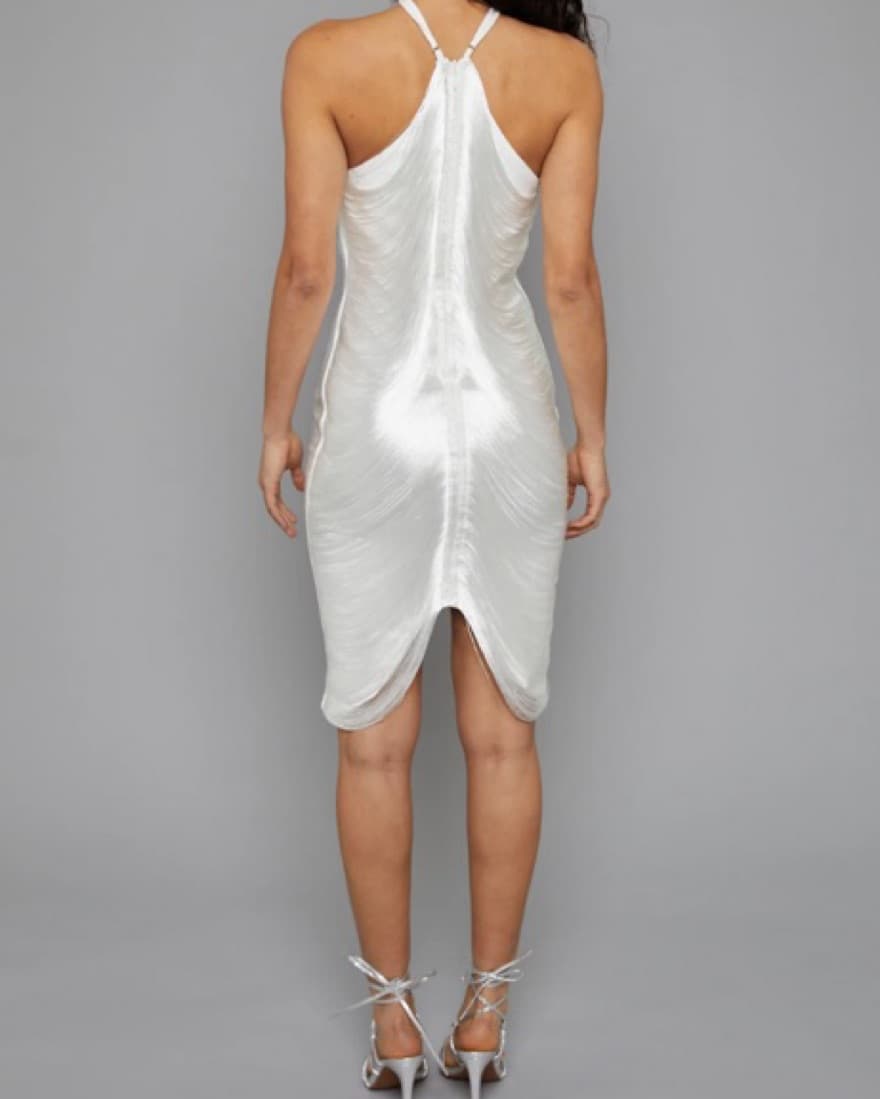 White Fringe Dress - Image 2