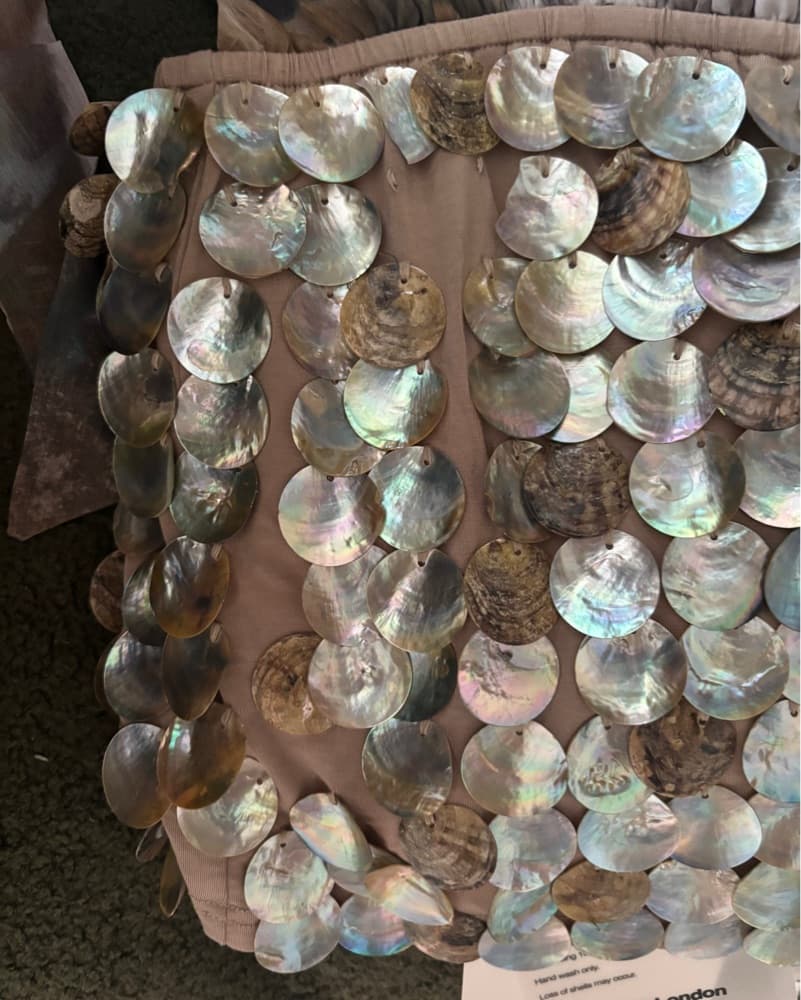 Draped Shell Mini Dress In Multi  - Image 6