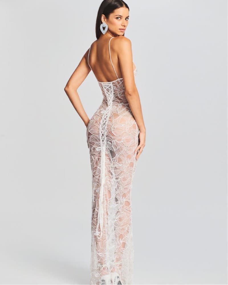 Retrofete Embellished Lace Maxi  - Image 5
