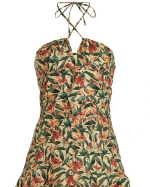 Agua By Agua Bendita Linen Print Dress - Image 1