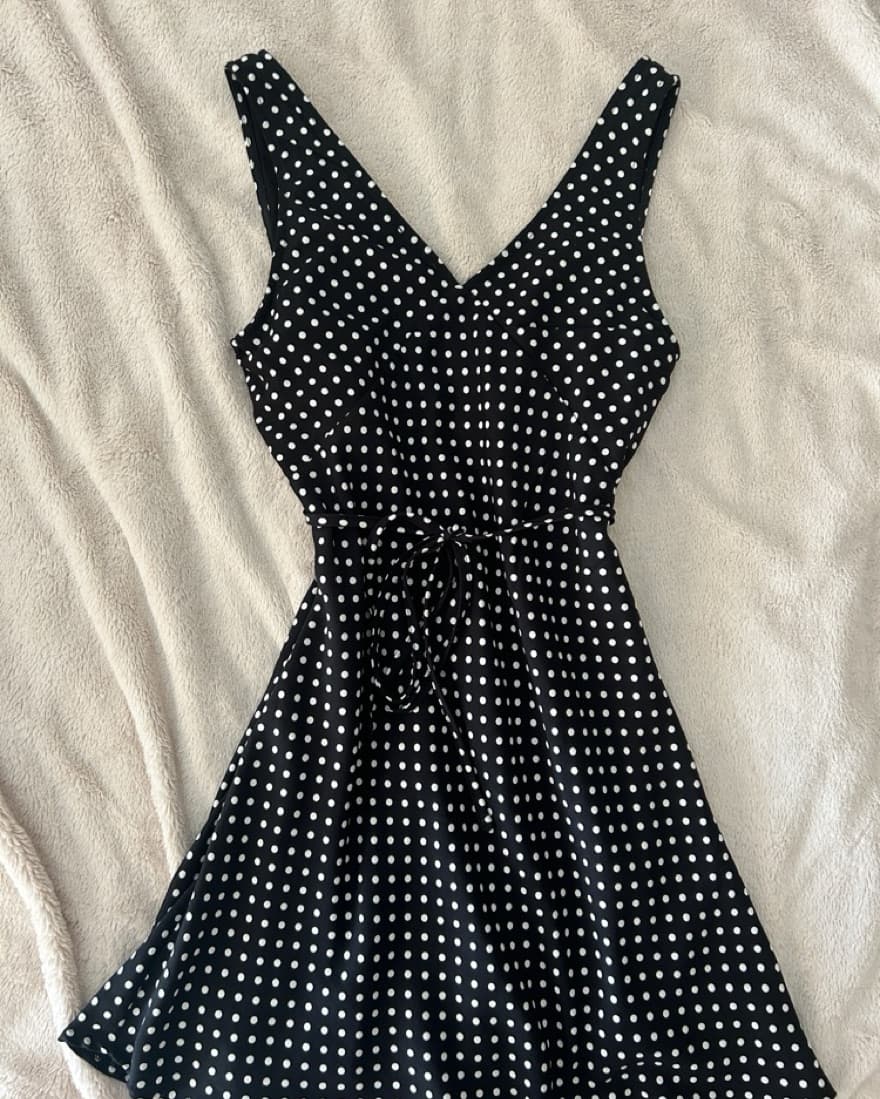 Black Princess Polly Polkadot Minidress - Image 2