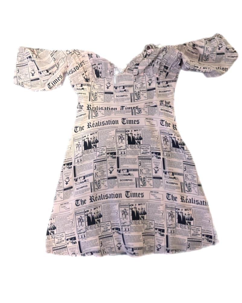 Realisation Par Venus newspaper Dress - Image 2