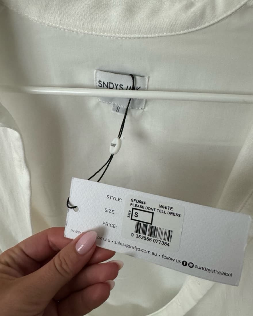 Linen White Cover Up Dress - Image 4