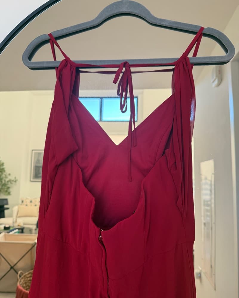 Elegant Crimson Maxi Dress - Image 5