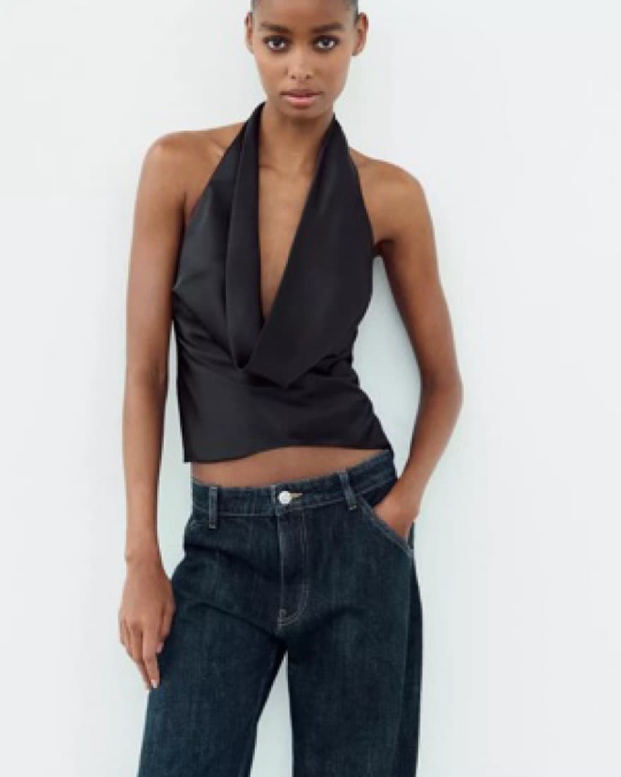 Drape Neck Top - Image 1