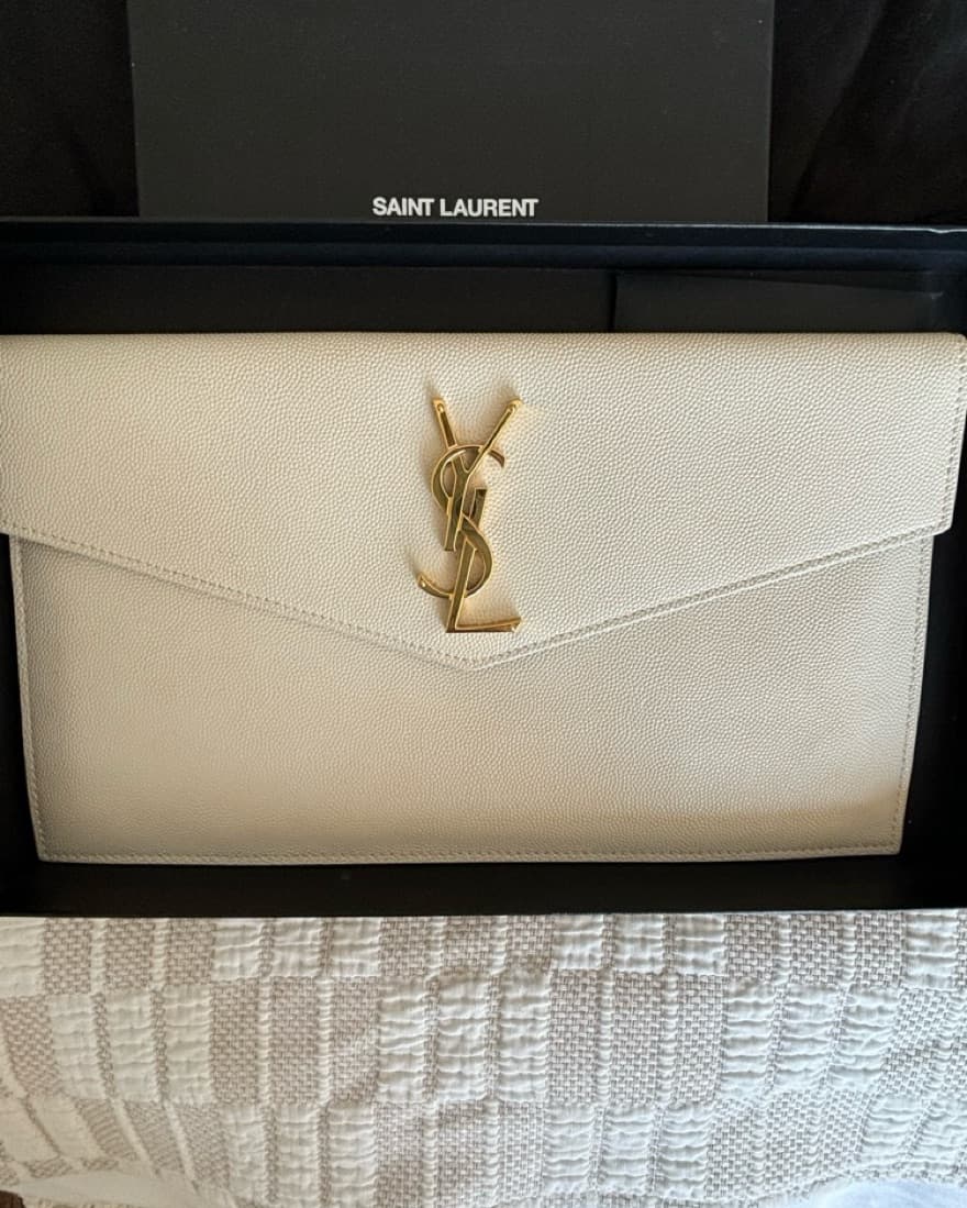 Saint Laurent Leather Clutch - Image 2