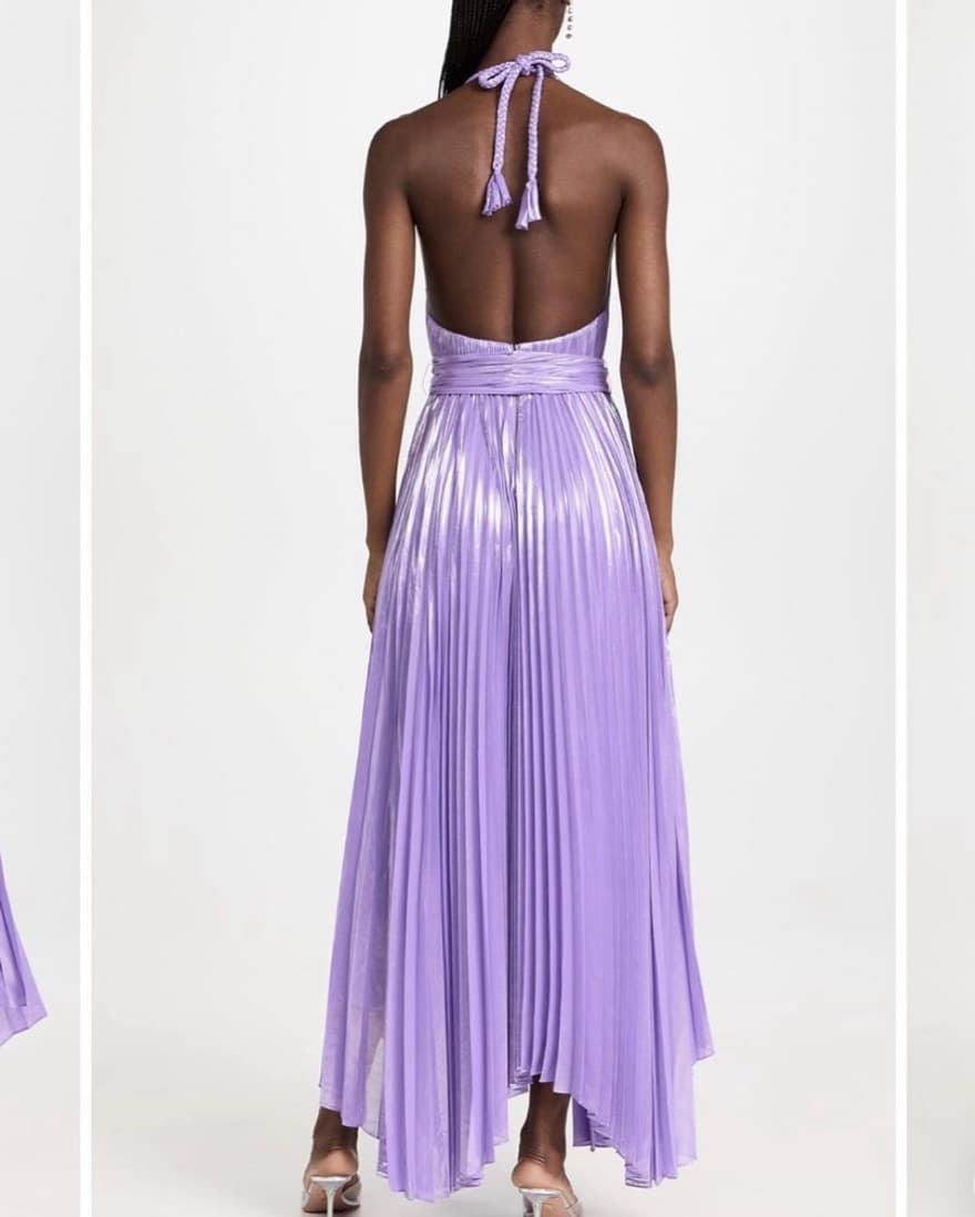 Alice and Olivia Pleated Maxi Dress - Image 3