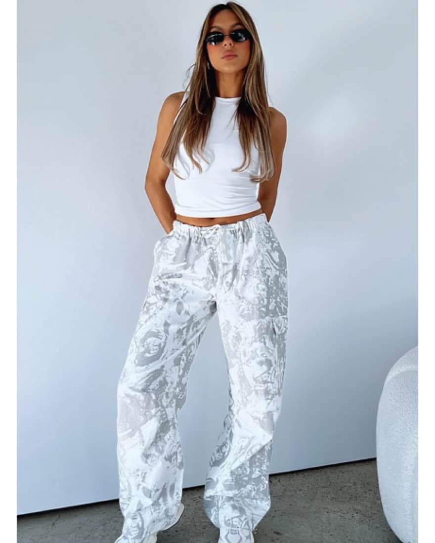 Real Satisfaction Cargo Pant Grey Marble - Image 1