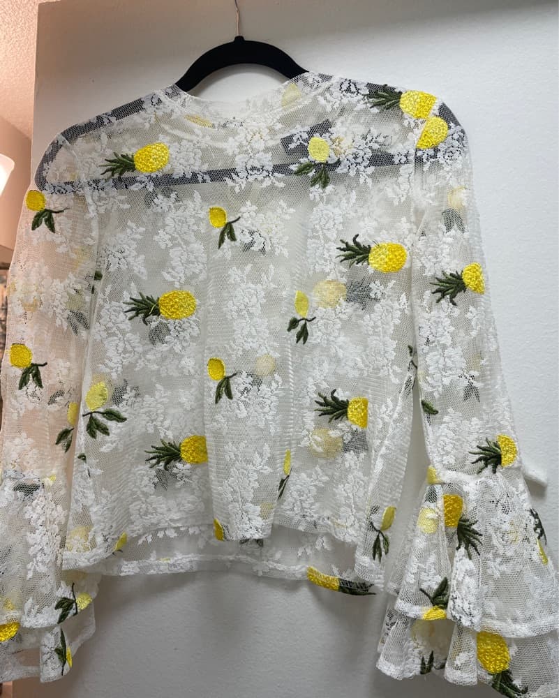 Gracia Lacey Lemon Long Sleeve Blouse - Image 1