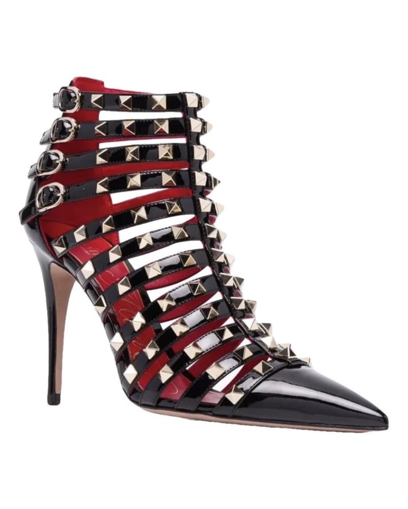 Valentino Rockstud Cage Black Booties  - Image 5