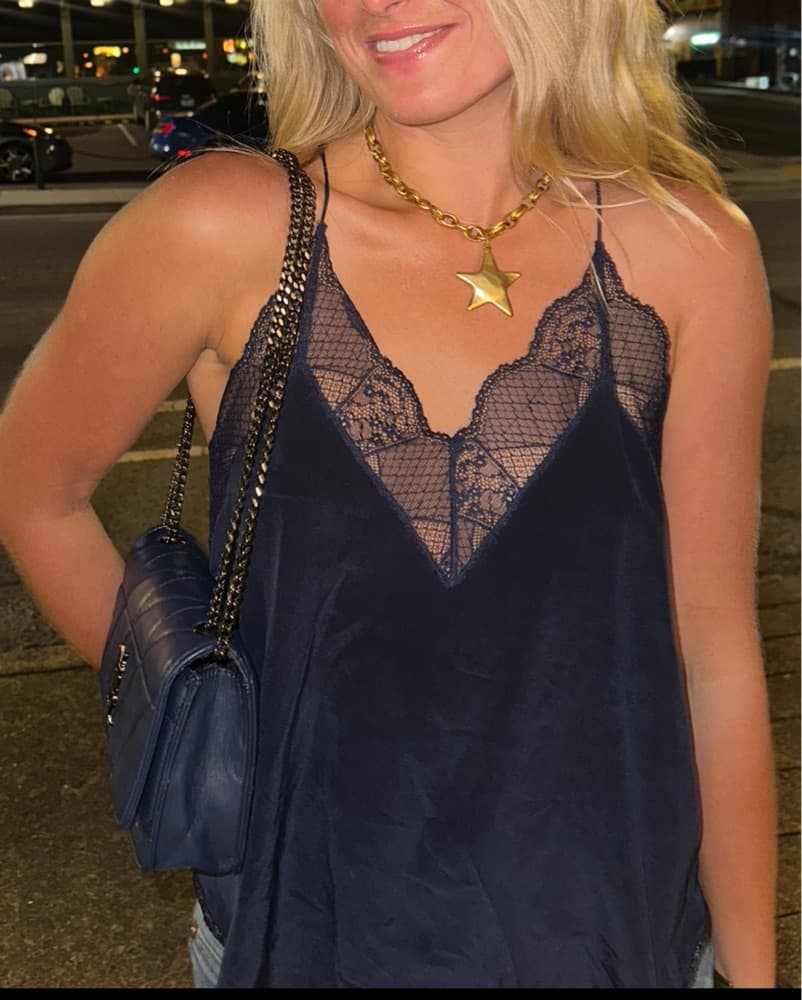 NAVY Zadig & Voltaire Silk Cami - Image 1