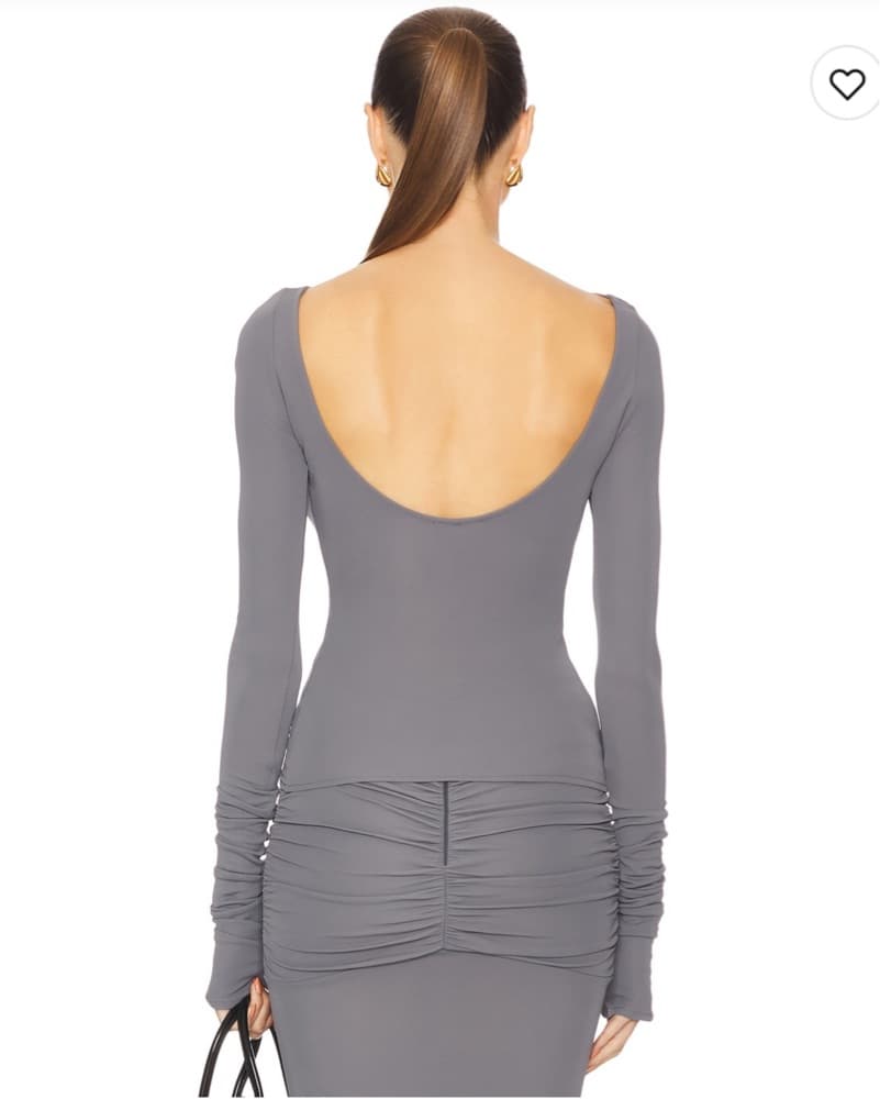 Helsa Matte Jersey Long Sleeve Top - Image 4
