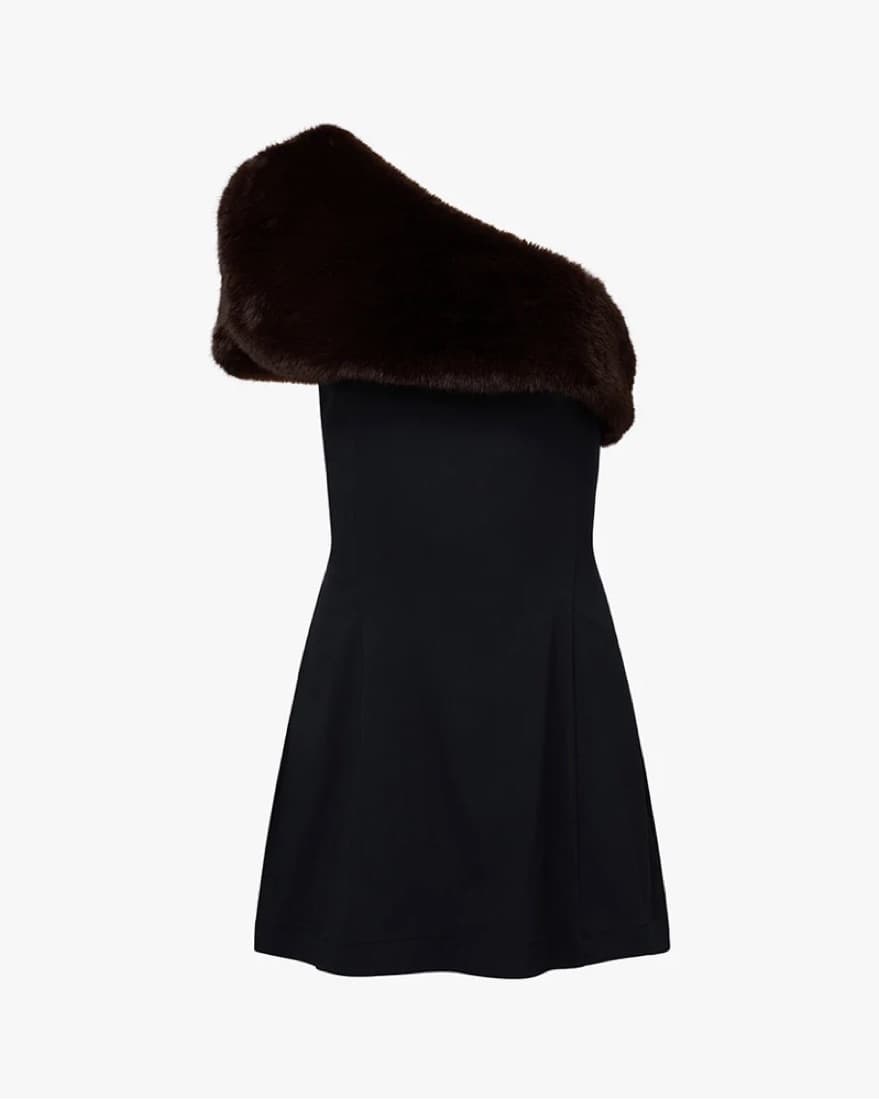 WeWoreWhat Faux Fur One-Shoulder Dress  - Image 2