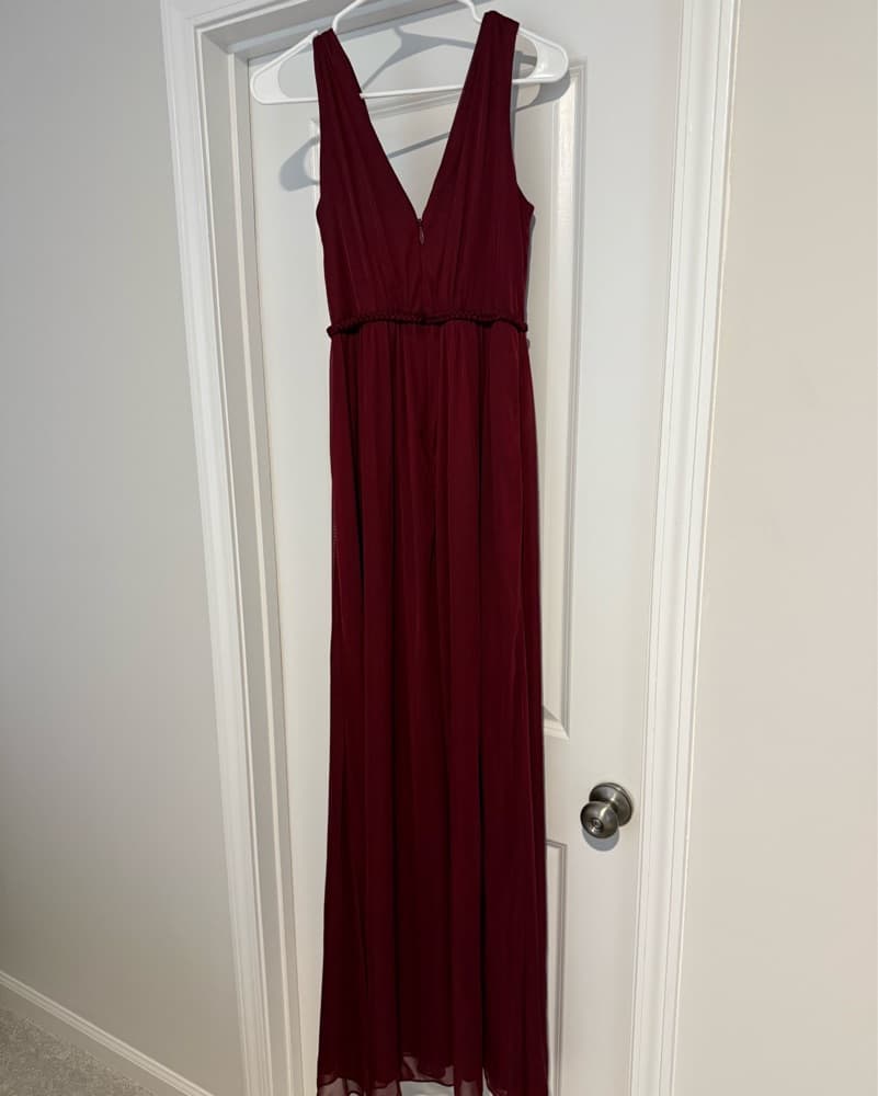 Custom Azazie Burgundy Formal Maxi Dress - Image 2