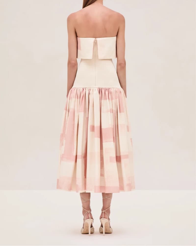 Alexis Strapless Drop Waist Midi - Image 3