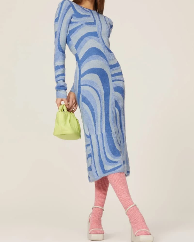 House Of Sunny Blue Moon Sweater Dress - Image 1