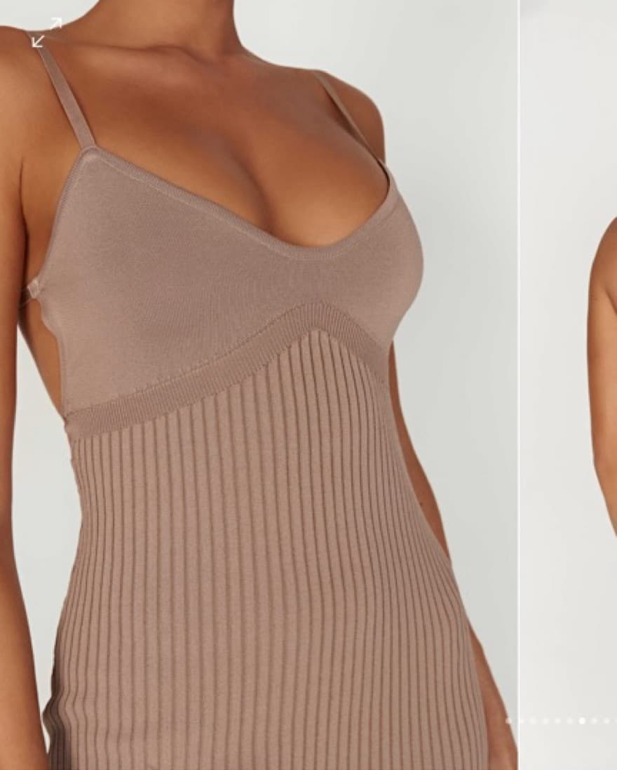 Avalon Midi Dress - Taupe - Image 5