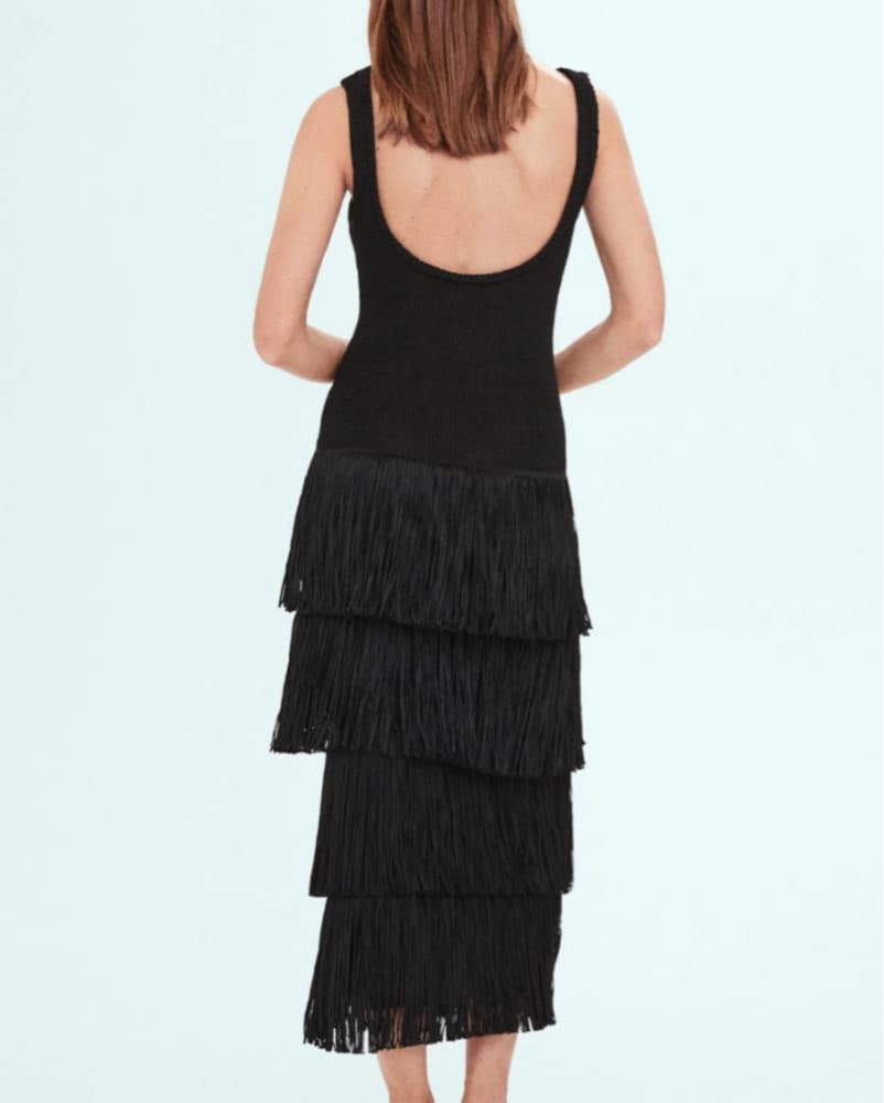 Mango X Simon Miller Fringe Knit Dress - Image 4