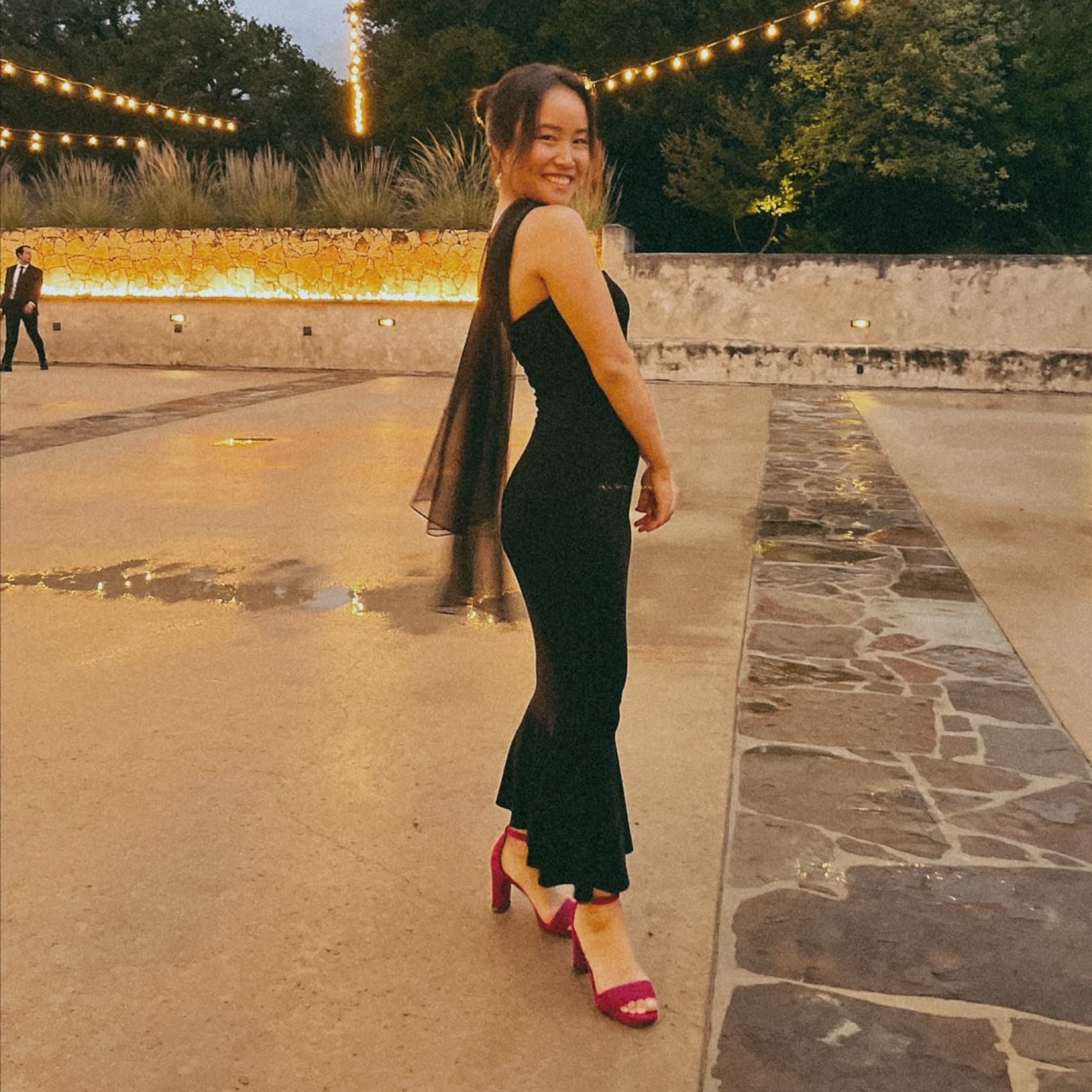 Revolve Black Strapless Fishtail Dressa - Image 3