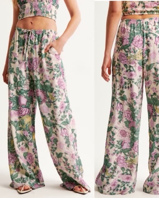 Crinkle Textured Pull-On Palazzo Pant - Image 2